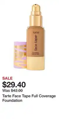 Ulta Beauty Tarte Face Tape Full Coverage Foundation offer