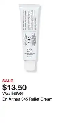 Ulta Beauty Dr. Althea 345 Relief Cream offer