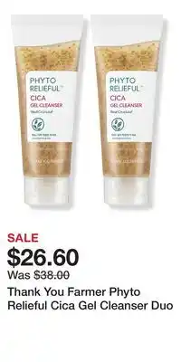 Ulta Beauty Thank You Farmer Phyto Relieful Cica Gel Cleanser Duo offer