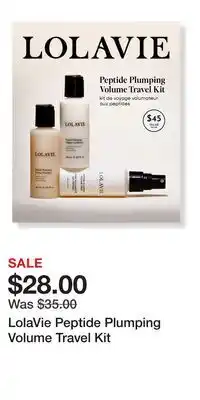 Ulta Beauty LolaVie Peptide Plumping Volume Travel Kit offer