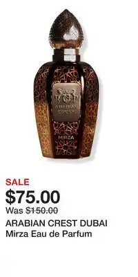 Ulta Beauty ARABIAN CREST DUBAI Mirza Eau de Parfum offer
