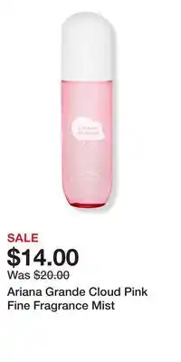Ulta Beauty Ariana Grande Cloud Pink Fine Fragrance Mist offer