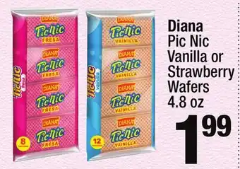 Super King Markets Diana Pic Nic Vanilla or Strawberry Wafers offer
