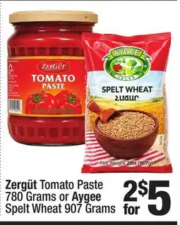 Super King Markets Zergüt Tomato Paste 780 Grams or Aygee Spelt Wheat 907 Grams offer