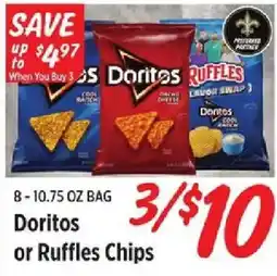 Rouses Doritos or Ruffles Chips offer
