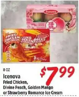 Rouses Icenova Fried Chicken, Divine Peach, Golden Mango or Strawberry Romance Ice Cream offer