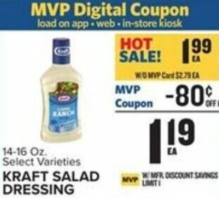 Food Lion Kraft Salad Dressing offer