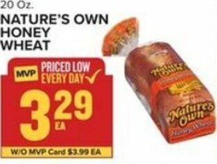 Food Lion Nature's Own Honey Wheat offer