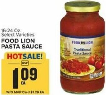 Food Lion Food Lion Pasta Sauce offer