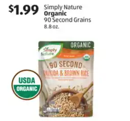 Aldi Simply Nature Organic 90 Second Grains offer