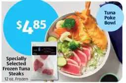 Aldi Specially Selected Frozen Tuna Steaks offer
