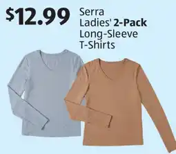 Aldi Serra Ladies' 2-Pack Long-Sleeve T-Shirts offer