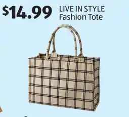 Aldi LIVE IN STYLE Fashion Tote offer