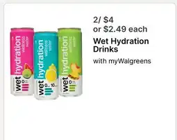 Walgreens Wet Hydration Drinks offer