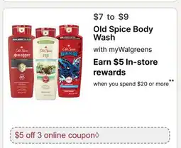 Walgreens Old Spice Body Wash offer