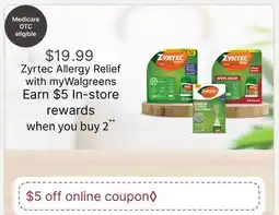 Walgreens Zyrtec Allergy Relief offer