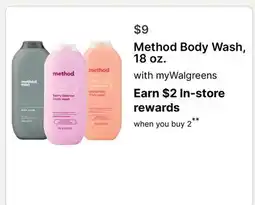 Walgreens Method Body Wash offer
