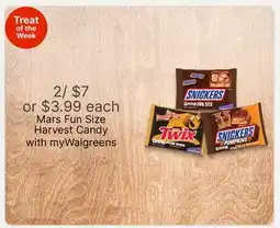 Walgreens Mars Fun Size Harvest Candy offer