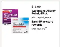 Walgreens Walgreens Allergy Relief offer