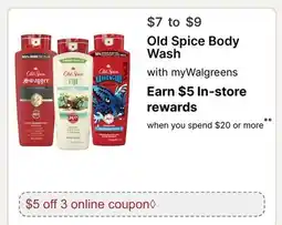 Walgreens Old Spice Body Wash offer