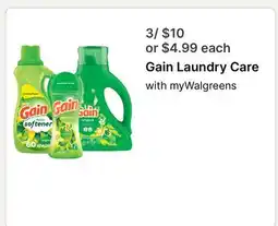 Walgreens Gain Laundry Care offer