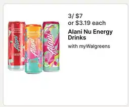 Walgreens Alani Nu Energy Drinks offer