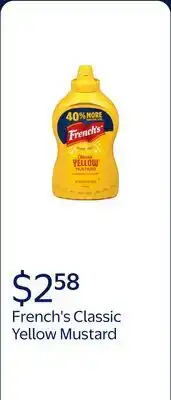 Walmart French's Kosher Classic Yellow Mustard offer