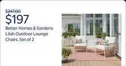 Walmart Better Homes & Gardens Lilah 2-Pack Outdoor Wicker Lounge Chairs, White offer
