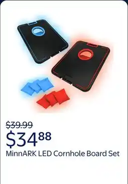 Walmart LED Cornhole Board Set - Light Up Bean Bag Toss with 6 Bags, by MinnARK offer