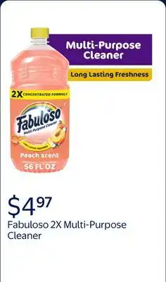 Walmart Fabuloso 2X Multi-Purpose Cleaner, No Rinse Floor Cleaner, Peach Scent offer