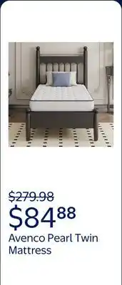 Walmart Avenco Pearl 6 Twin Size Medium Adult Supportive Innerspring Mattress offer