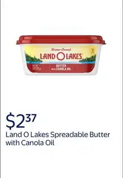 Walmart Land O Lakes Butter with Canola Oil, Spreadable offer