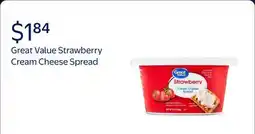 Walmart Great Value Strawberry Cream Cheese Spread offer