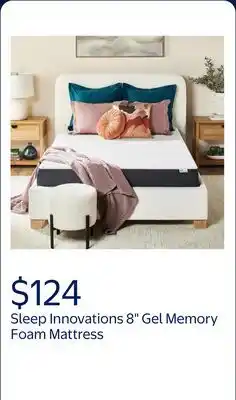 Walmart Sleep Innovations 8 Gel Memory Foam Mattress offer