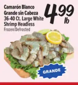 El Super Fresh Camarón Blanco Grande sin Cabeza offer