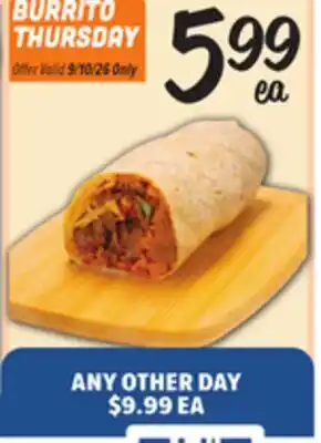 El Super Fresh BURRITO THURSDAY offer