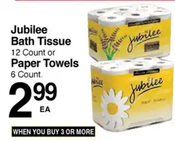 Superior Grocers Jubilee Bath Tissue 12 Count or Paper Towels 6 Count offer