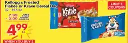 Superior Grocers Kellogg's Frosted Flakes or Krave Cereal Bag offer