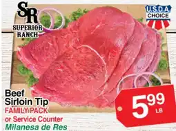 Superior Grocers Beef Sirloin Tip offer