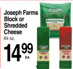 Superior Grocers Joseph Farms Block or Shredded Cheese offer