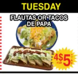 Superior Grocers FLAUTAS OR TACOS DE PAPA offer