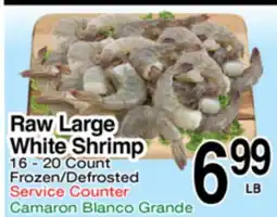 Superior Grocers Raw Large White Shrimp offer