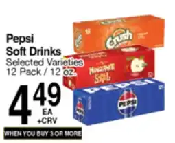 Superior Grocers Pepsi Soft Drinks offer