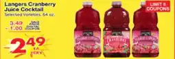 Superior Grocers Langers Cranberry Juice Cocktail offer