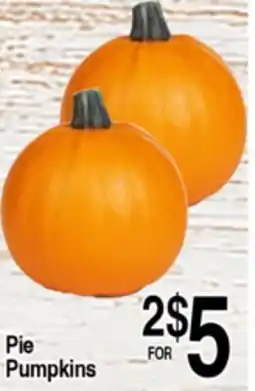 Superior Grocers Pie Pumpkins offer
