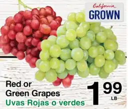 Superior Grocers Red or Green Grapes offer