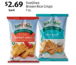 Aldi liveGfree Brown Rice Crisps offer