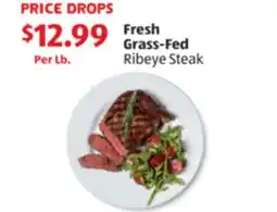 Aldi Fresh Grass-Fed Ribeye Steak offer