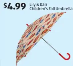 Aldi Lily & Dan Children's Fall Umbrella offer