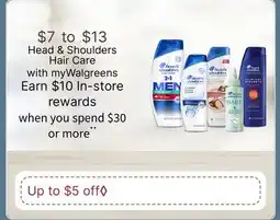 Walgreens Head & Shoulders Hair Care offer